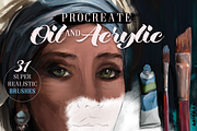 Procreate Oil and Acrylic Brushes, a Brush Add-On by Michal Design (Thumbnail 1 of 10)