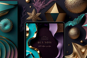 Abstract magical shapes clipart, a Background Graphic by MONO KEY STUDIO (Thumbnail 4 of 7)