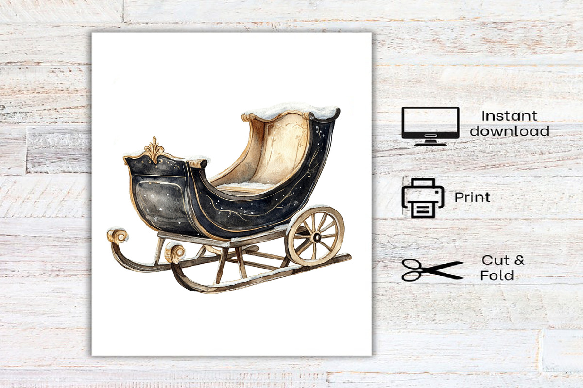 Black and White Holidays Clipart, an Illustration by Canvas Craft (Photo 7 of 7)