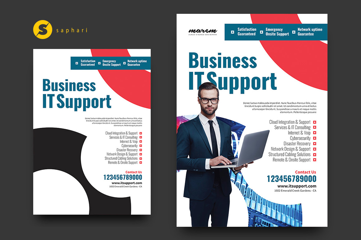 IT Support Flyer Template, a Flyer Template by Saphari (Photo 2 of 3)