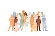 Group of Kids – Two Color Set, a Person Illustration by Stafeeva (Thumbnail 6 of 6)