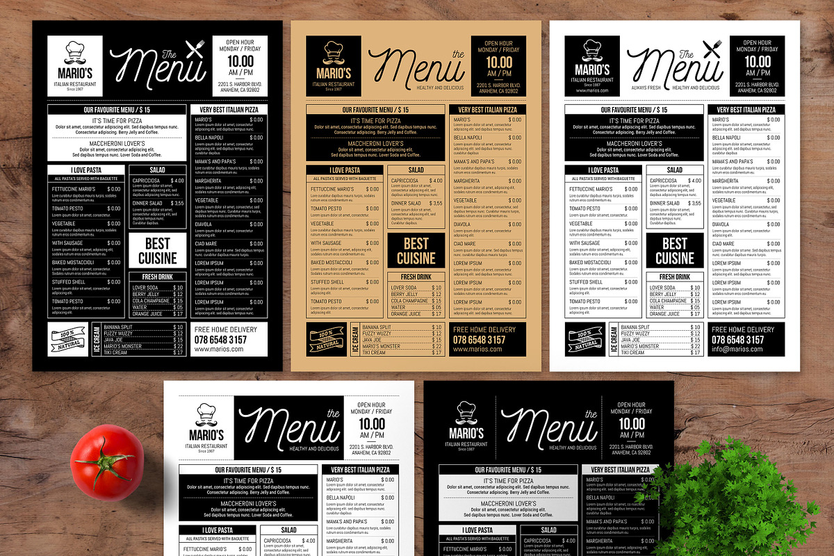 Minimal Vector Restaurant Template, a Stationery Template by Pingebat (Photo 4 of 4)