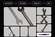 Wrench Mockup, a Mockup by hiddemaru (Thumbnail 2 of 4)