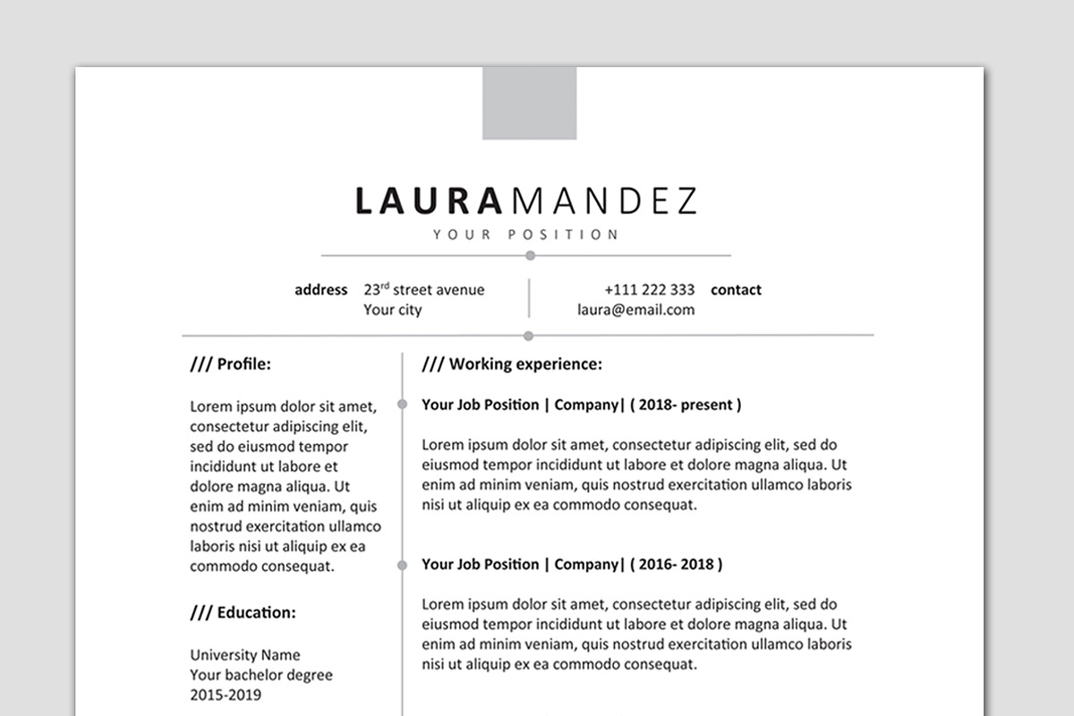 A4 & Letter Size Resume Template, a Resume Template by EN86-21 (Photo 4 of 6)