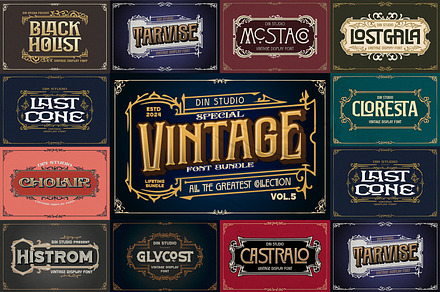 Vintage Font Bundle 5