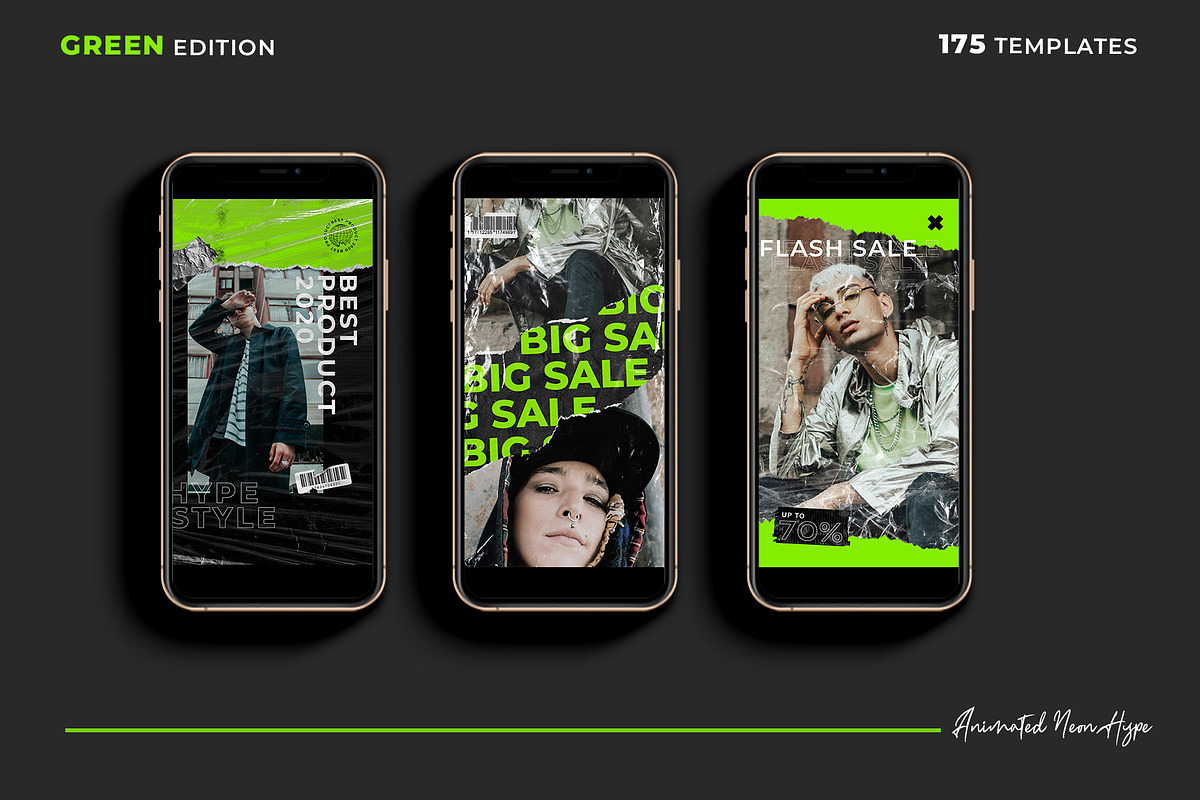 PS & CANVA Neon Hype - Social Media, a Social Media Template by Eviory (Photo 6 of 19)