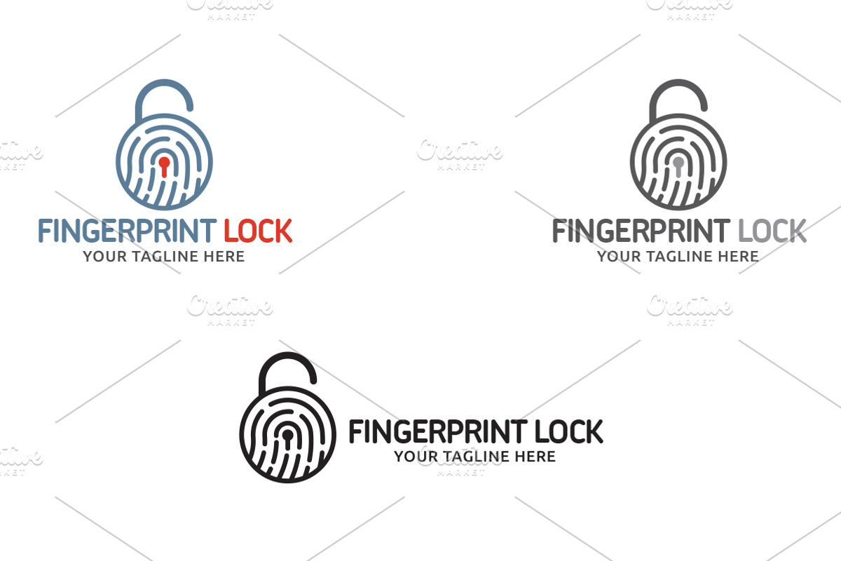 Fingerprint Lock Logo, a Branding & Logo Template by Martin-Jamez (Photo 4 of 4)