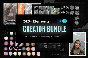 4 In 1 Creator Bundle PSD & CANVA