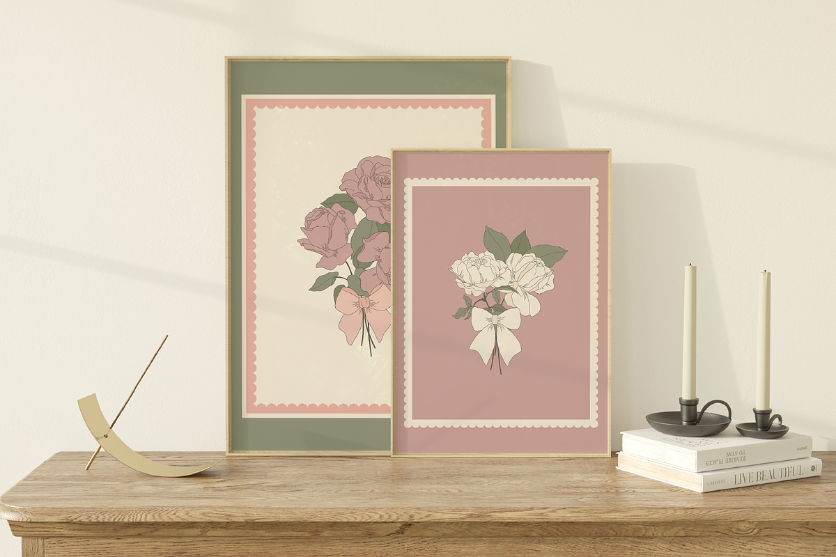 Romantic Floral Vector Illustrations, a Decorative Illustration by Emma Webb Studio (Photo 8 of 9)