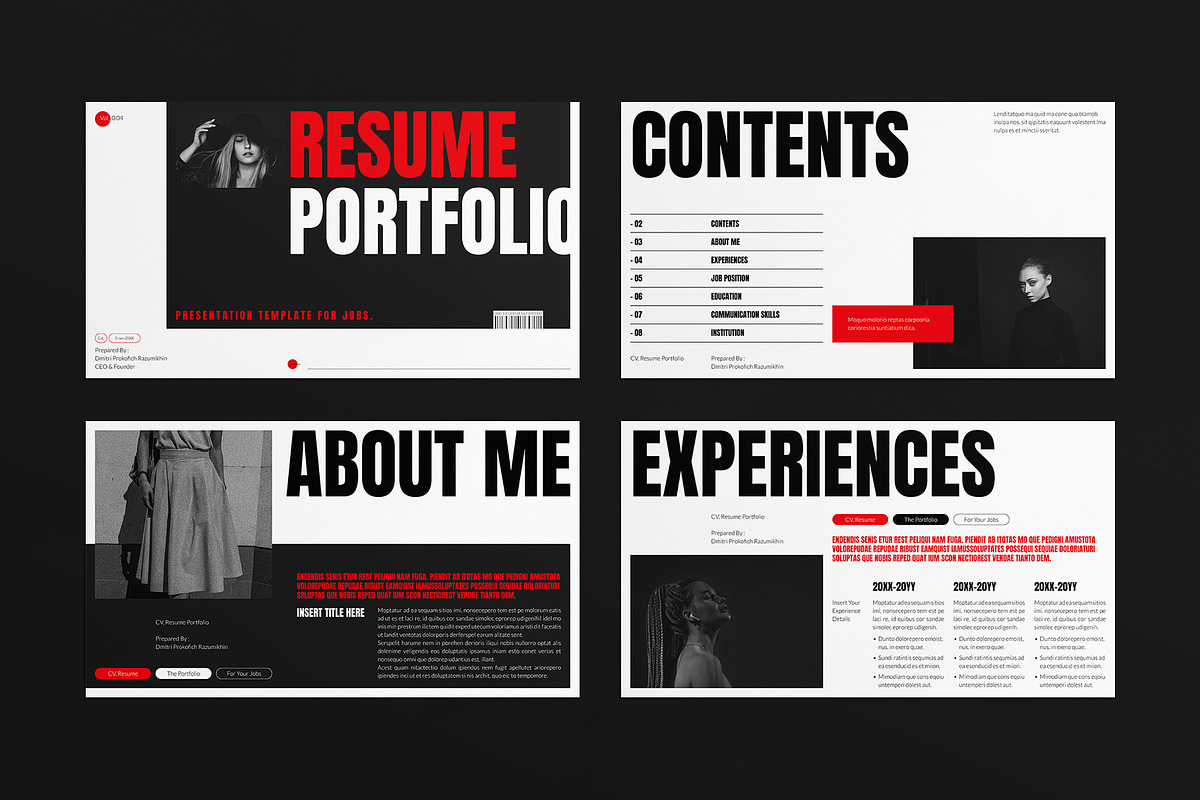 CV-Resume & Portfolio Presentation, a Presentation Template by E-Type (Photo 2 of 4)