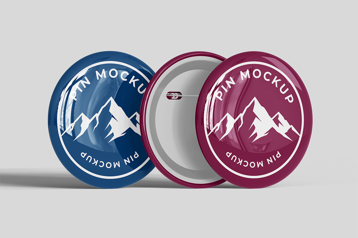 Pin Badge Mockup, a Merchandise Mockup by Muhazdinata (Photo 3 of 4)