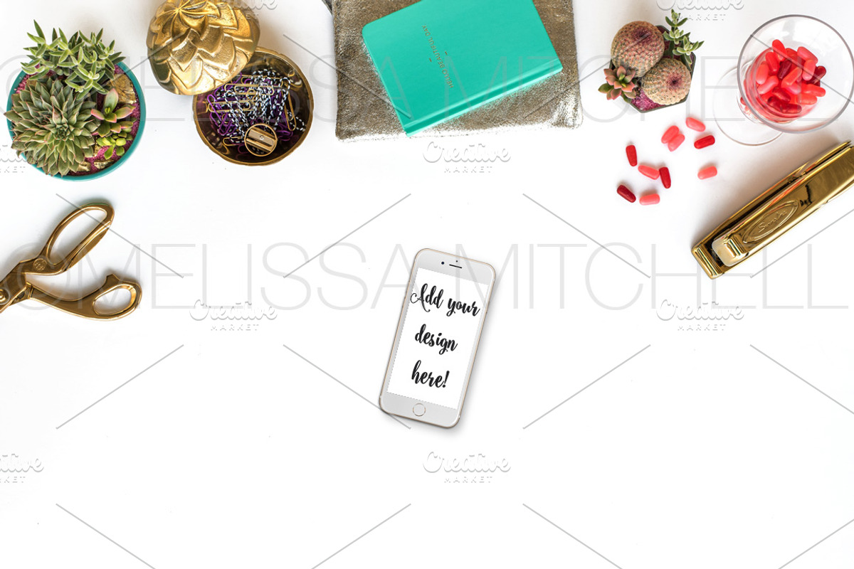 Succulent Styled Desktop Mockup #01, an Advertising Mockup by MMStyledStock (Photo 3 of 3)