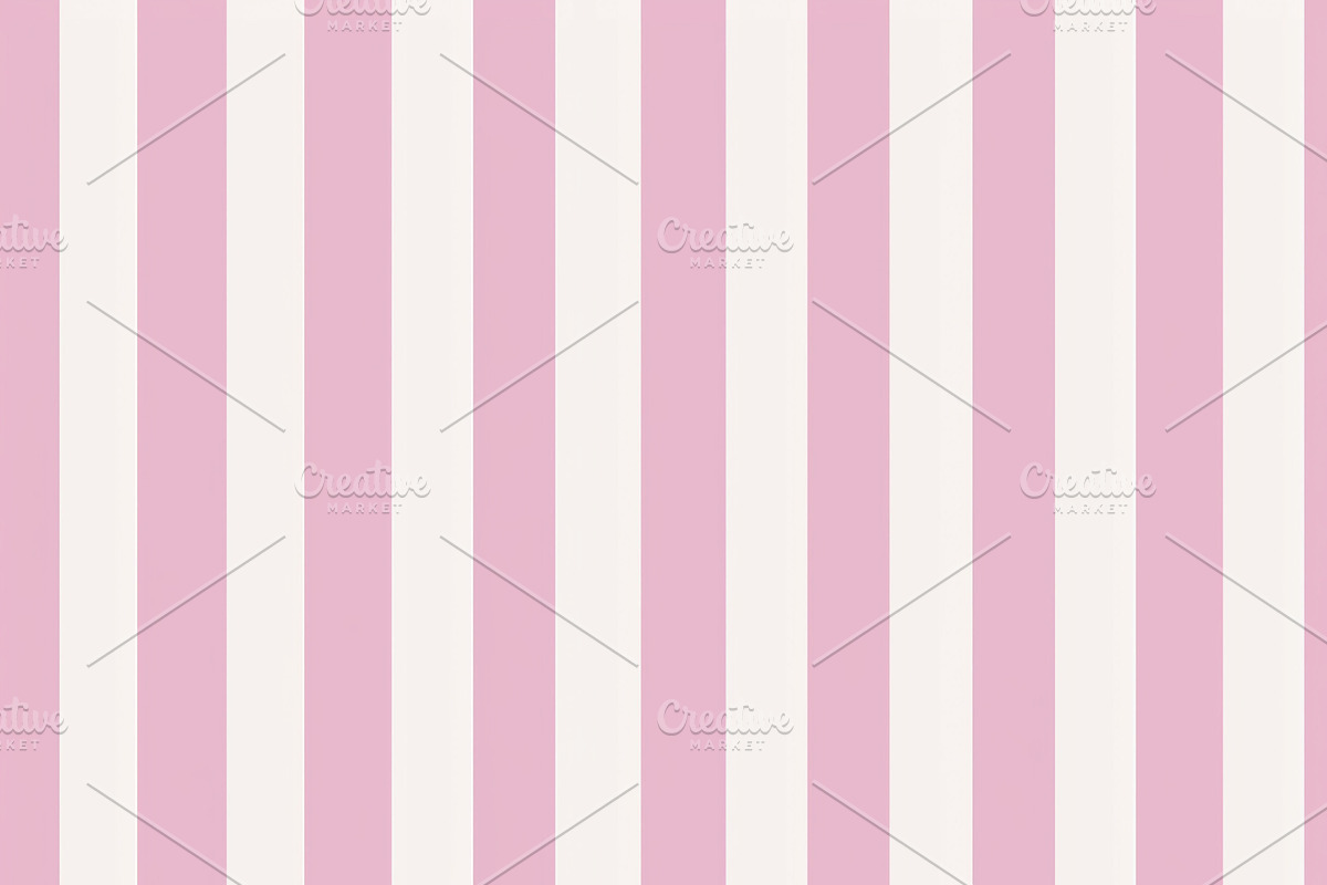 Seamless pattern, pink and white vertical stripes creating a cle, a Pattern Graphic by Studio ANNA