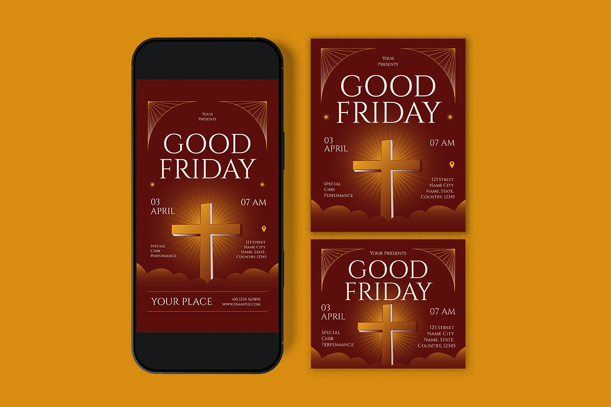 Good Friday Flyer, a Flyer Template by graphicook (Photo 3 of 3)