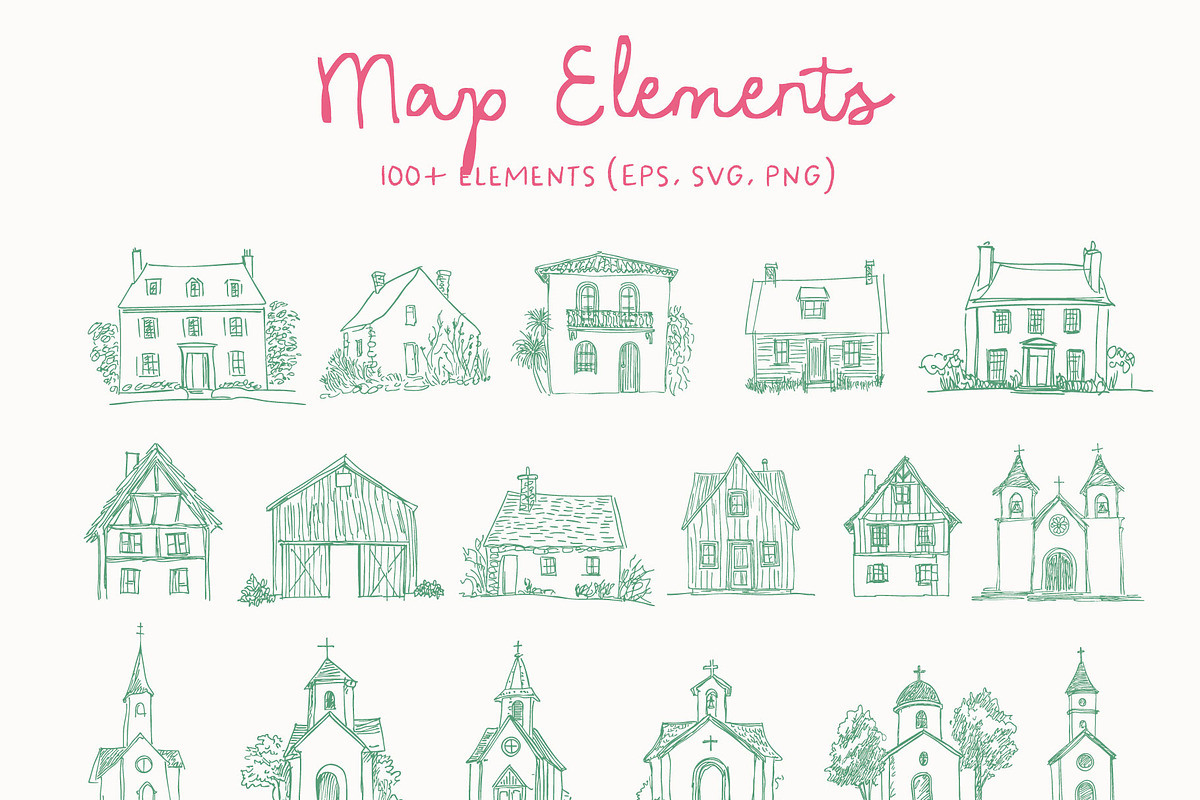 Whimsy Wedding Map Creator, an Object Graphic by MaNechaeva (Photo 3 of 12)