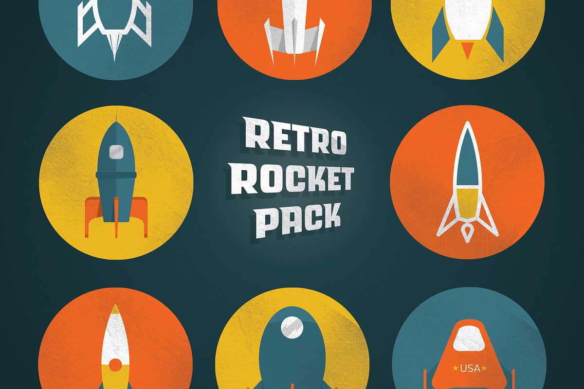 Retro Rocket Pack, an Illustration by Crux Creative