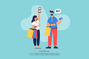 Cashless Payment Shopping, a Finance Illustration by Partikusi Design (Thumbnail 2 of 3)
