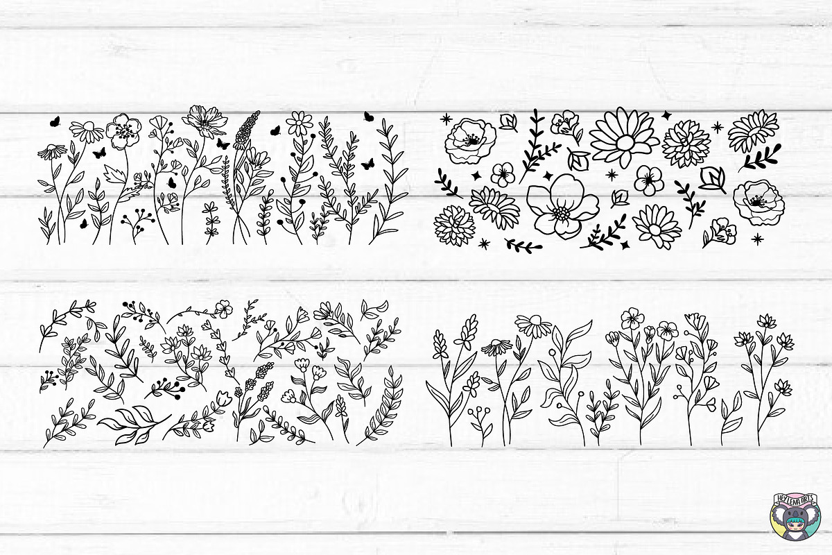 Wildflower Glass Can svg, 16oz, a Pattern Graphic by HeyLenaArts (Photo 2 of 2)