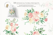 Blush Florals & Greenery Leaves, a Decorative Illustration by Momo Studio (Thumbnail 2 of 15)
