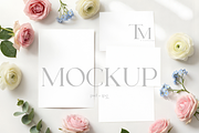 Spring Floral Stationery Card Mockup, a Product Mockup by TatiMockup (Thumbnail 1 of 4)