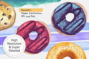 Watercolor Snack Pack, a Food Illustration by Curve and Pixel (Thumbnail 4 of 4)