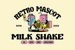 Retro Milkshake Illustration