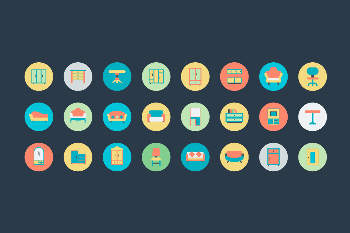 100+ Flat Furniture Icons, a Duotone Icon by Vectors Market (Photo 4 of 4)