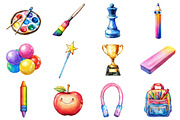 Fun School Activities Clipart, an Illustration by Daily.Designs (Thumbnail 3 of 3)
