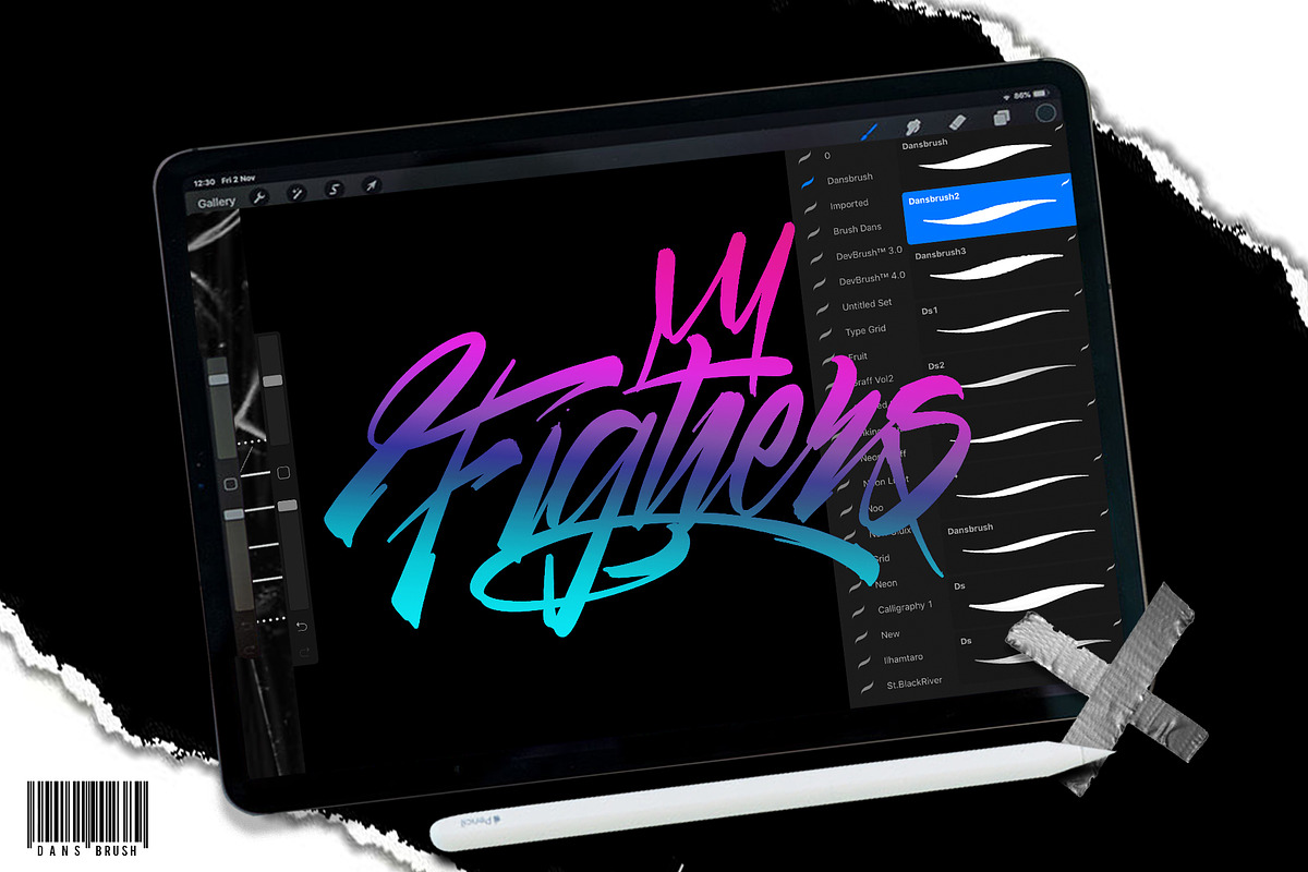 Lettering Brush (SALE), a Brush Add-On by danusetyaji