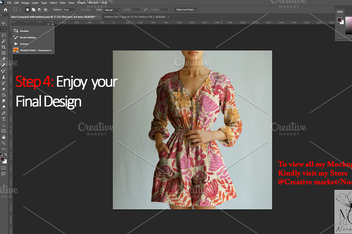 Short Jumpsuit  mockup, an Apparel Mockup by Nora Gad (Photo 15 of 15)