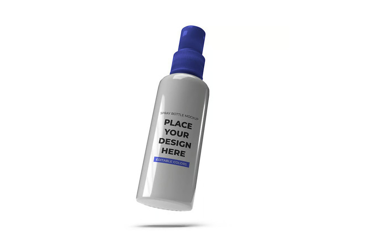 Pump Spray Bottle Mockup Template, a Packaging Mockup by DesignRushMarket (Photo 10 of 11)