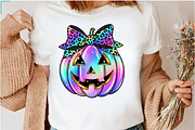 Neon Coquette Halloween Pumpkin PNG, an Illustration by Dream Creation (Thumbnail 4 of 5)
