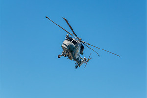 Military helicopter in sky, a Transportation Photo by f9photos
