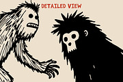 Bigfoot Procreate Stamp Brush Set, a Brush Add-On by Heather Green Designs (Thumbnail 3 of 10)