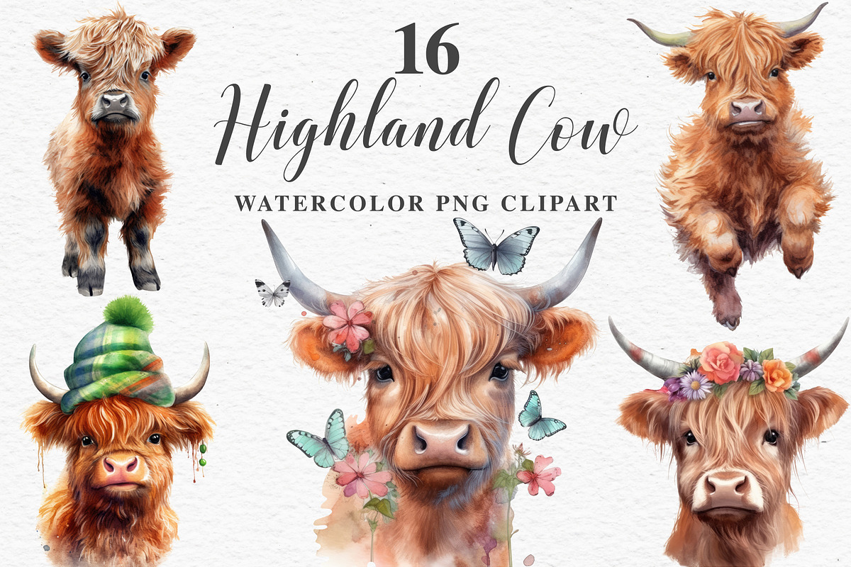 Highland Baby Cow Girl & Boy Dressed, an Animal Illustration by Rabbit Heart (Photo 1 of 7)