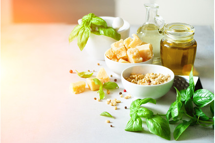 Ingredients for homemade pesto -, a Food & Drink Photo by Enjoy Photo