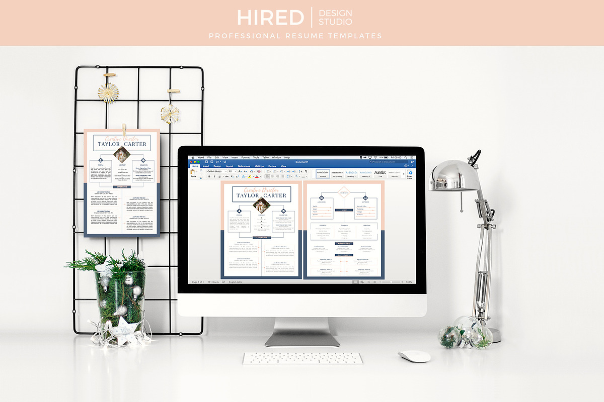 Creative CV Resume Template + icons, a Resume Template by HIRED Design Studio (Photo 12 of 12)