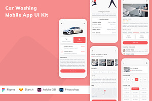 Car Washing Mobile App UI Kit