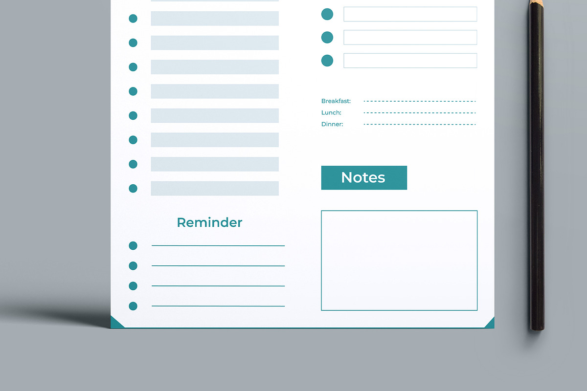 Daily Planner Template, a Stationery Template by MightyDesign (Photo 5 of 8)
