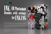 INK. 40 Photoshop Brushes for Inking, a Brush Add-On by Eldar Zakirov's (Thumbnail 2 of 13)