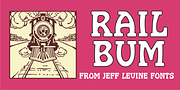 Rail Bum JNL, a Slab Serif Font by Jeff Levine Fonts (Thumbnail 1 of 4)