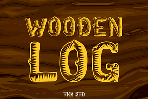 Wooden Log - Kids Font