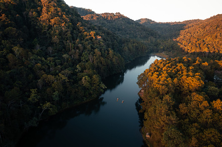 Beatiful high angle view nature lake and forest in the morning,P, a Nature Photo by Art Rachen