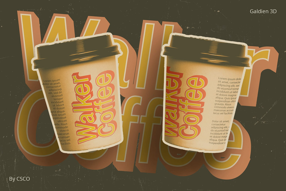 Galdien 3D, a Sans Serif Font by Craft Supply Co. (Photo 4 of 8)