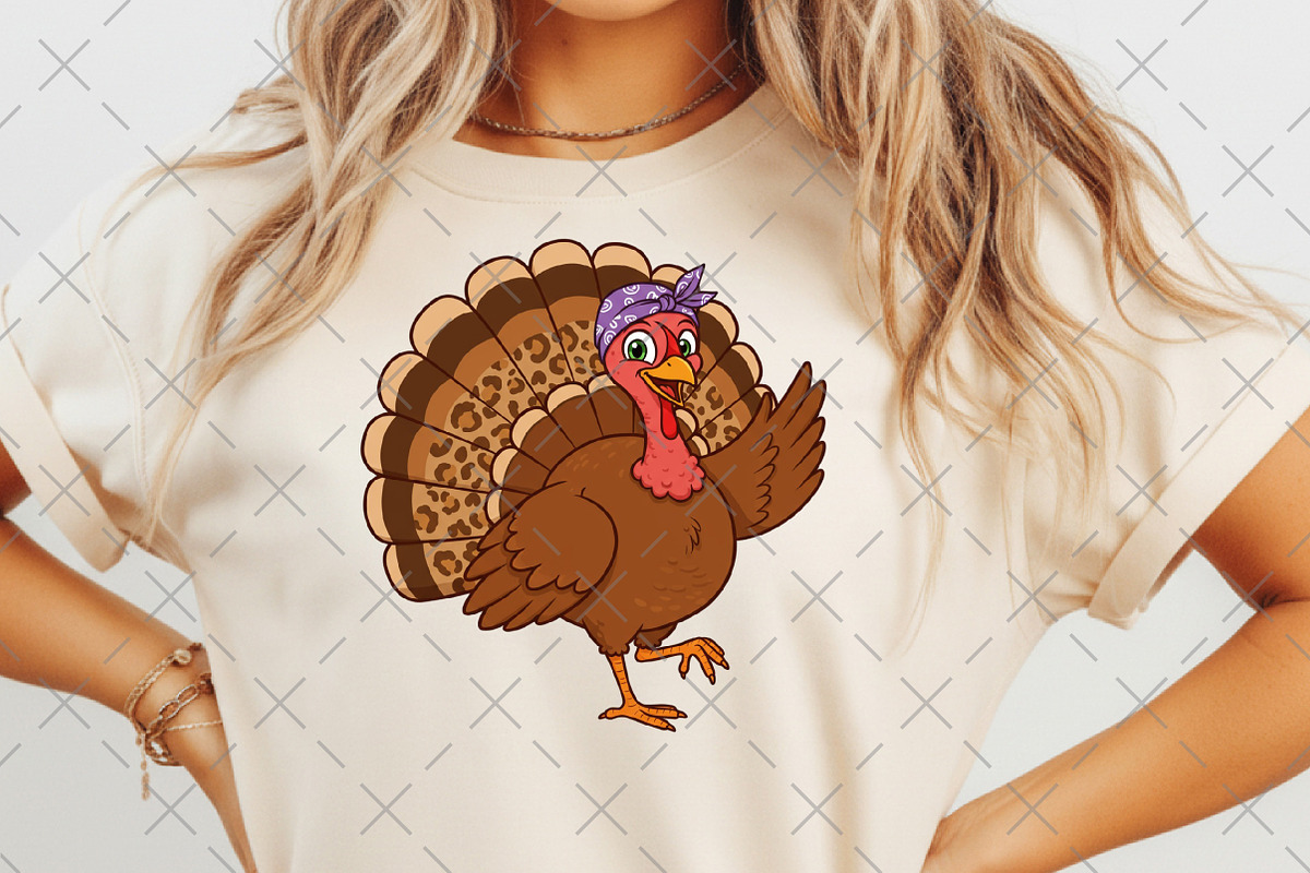 Leopard Turkey Thanksgiving PNG, an Illustration by Craft Nest (Photo 5 of 6)
