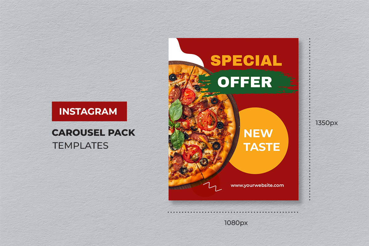 Red Food Offer Instagram Carousel, a Social Media Template by UICreative (Photo 4 of 4)