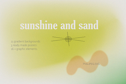 sunshine and sand graphic gradients