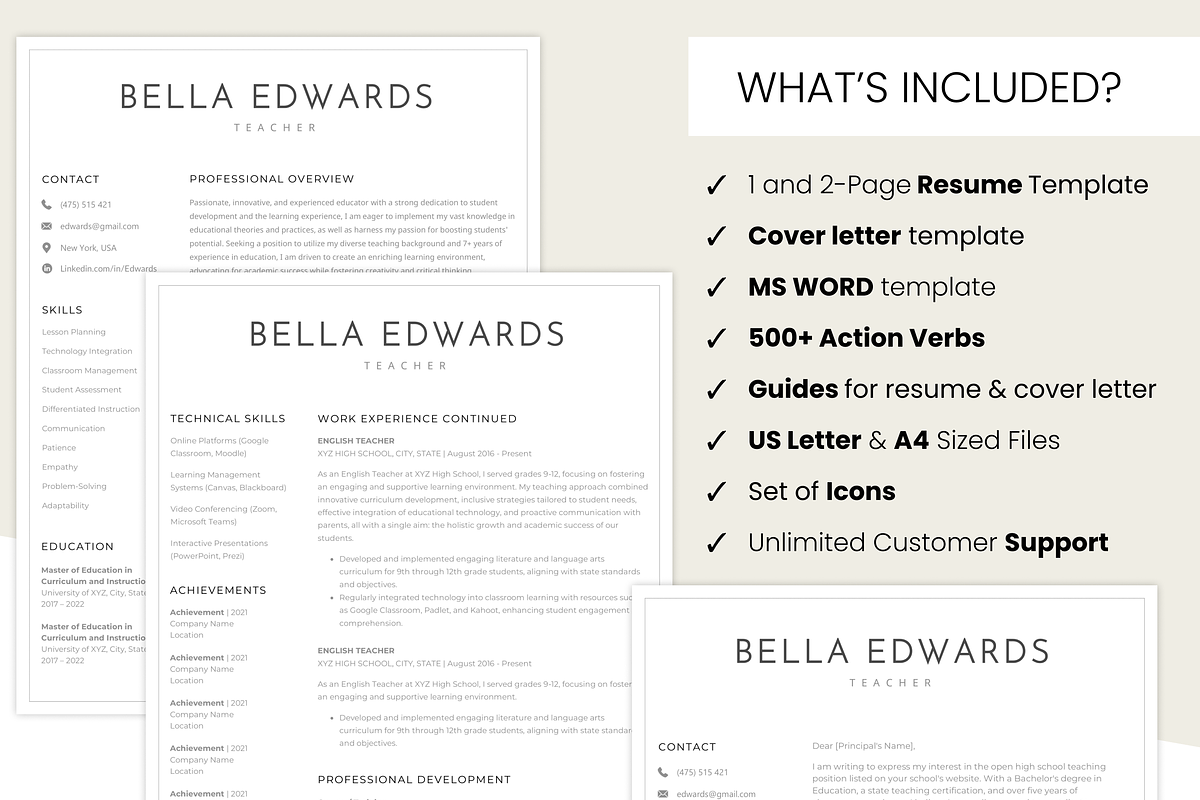 Clean, Simple, Minimalist Resume CV, a Resume Template by MondaySpark (Photo 6 of 8)