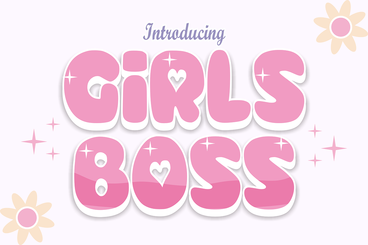 Girls Boss - Cartoon Font Types, a Font by KiddoGlyphs Studio (Photo 1 of 4)