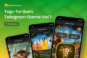 Tap-To-Earn Telegram Game Vol 1, an UI Kit Template by Creative Perspective
